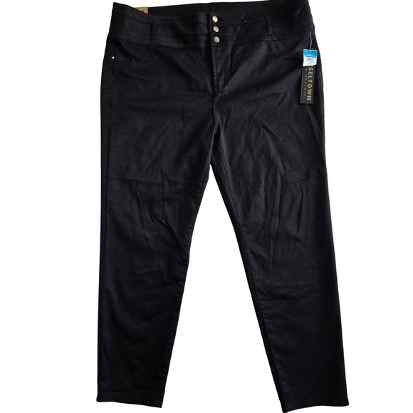 Tinseltown Pants - NEW Tinseltown Women's Plus Size 24W Black High‎ Waist Soft Stretch Pants